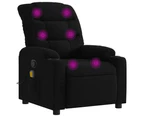 vidaXL Massage Recliner Chair Black Fabric