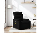 vidaXL Massage Recliner Chair Black Fabric