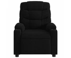 vidaXL Massage Recliner Chair Black Fabric