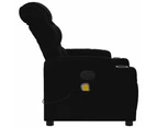 vidaXL Massage Recliner Chair Black Fabric