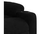 vidaXL Massage Recliner Chair Black Fabric