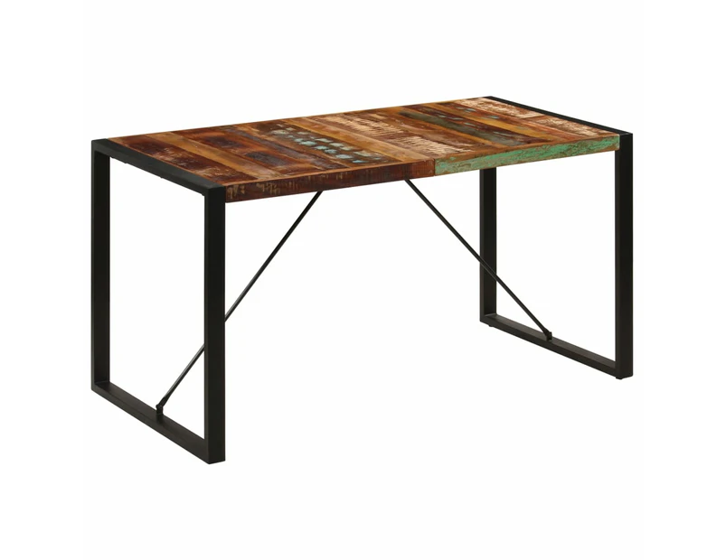 Dining Table 140x70x75 cm Solid Reclaimed Wood