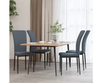 Dining Chairs 4 pcs Dark Grey Velvet