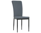 Dining Chairs 4 pcs Dark Grey Velvet