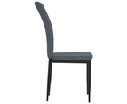 Dining Chairs 4 pcs Dark Grey Velvet