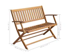 Garden Bench with Cushion 120 cm Solid Acacia Wood