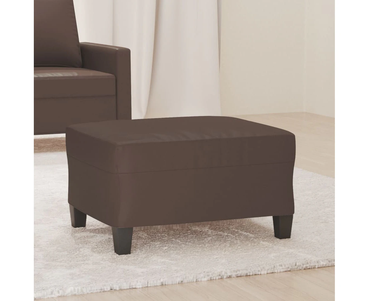 Footstool Brown 70x55x41 cm Faux Leather