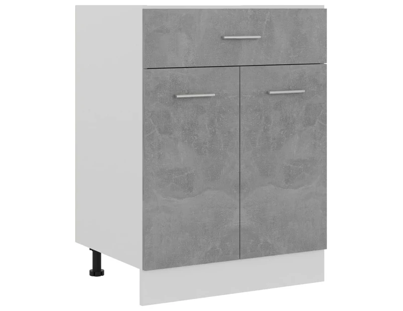 Drawer Bottom Cabinet Concrete Grey 60x46x81.5 cm Engineered Wood