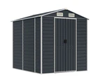 vidaXL Garden Shed Anthracite 191x215x198 cm Galvanised Steel