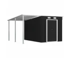 Garden Shed with Extended Roof Anthracite 336x270x181 cm Steel