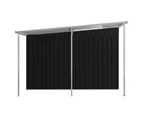 Garden Shed with Extended Roof Anthracite 336x270x181 cm Steel