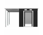 Garden Shed with Extended Roof Anthracite 336x270x181 cm Steel