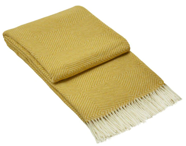 Nnedsz Throw Merino Wool Blend Mustard