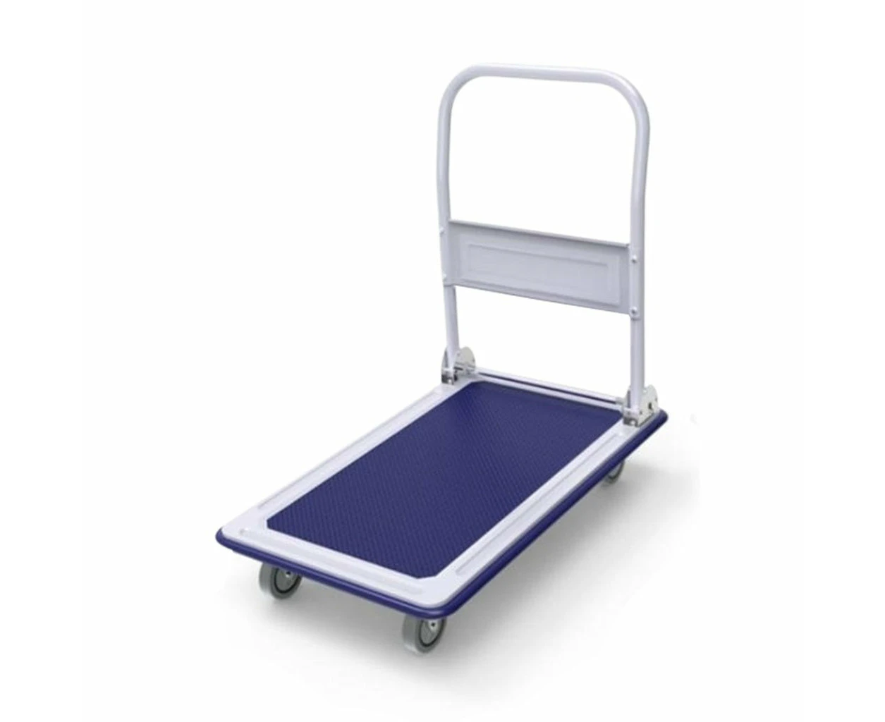 RYNOMATE Foldable Platform Trolley with 4 Wheels (Blue and White)