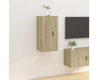 Wall Mounted TV Cabinet Sonoma Oak 40x34.5x80 cm