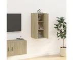 Wall Mounted TV Cabinet Sonoma Oak 40x34.5x80 cm