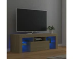 TV Cabinet with LED Lights Sonoma Oak 120x35x40 cm