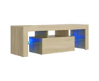 TV Cabinet with LED Lights Sonoma Oak 120x35x40 cm