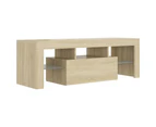 TV Cabinet with LED Lights Sonoma Oak 120x35x40 cm