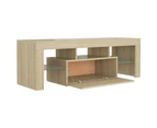 TV Cabinet with LED Lights Sonoma Oak 120x35x40 cm