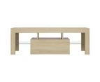 TV Cabinet with LED Lights Sonoma Oak 120x35x40 cm