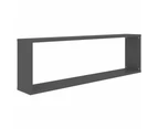 Wall Cube Shelves 6 pcs Grey 100x15x30 cm Engineered Wood