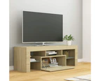 TV Cabinet with LED Lights Sonoma Oak 120x35x40 cm