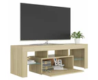 TV Cabinet with LED Lights Sonoma Oak 120x35x40 cm