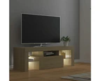 TV Cabinet with LED Lights Sonoma Oak 120x35x40 cm