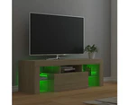 TV Cabinet with LED Lights Sonoma Oak 120x35x40 cm