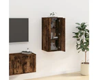 Wall Mounted TV Cabinet Smoked Oak 40x34.5x80 cm