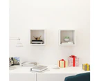 Wall Cube Shelves 2 pcs High Gloss White 26x15x26 cm