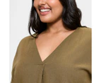 Target Plus Size Soft Sleeve V-Neck Top