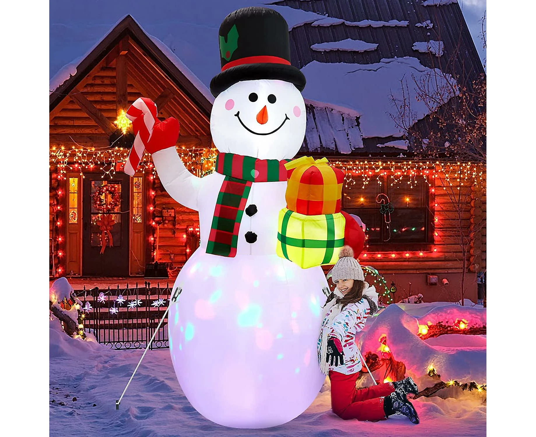 Gigbuff Cam Christmas Inflatables Outdoor Decorations 7FT