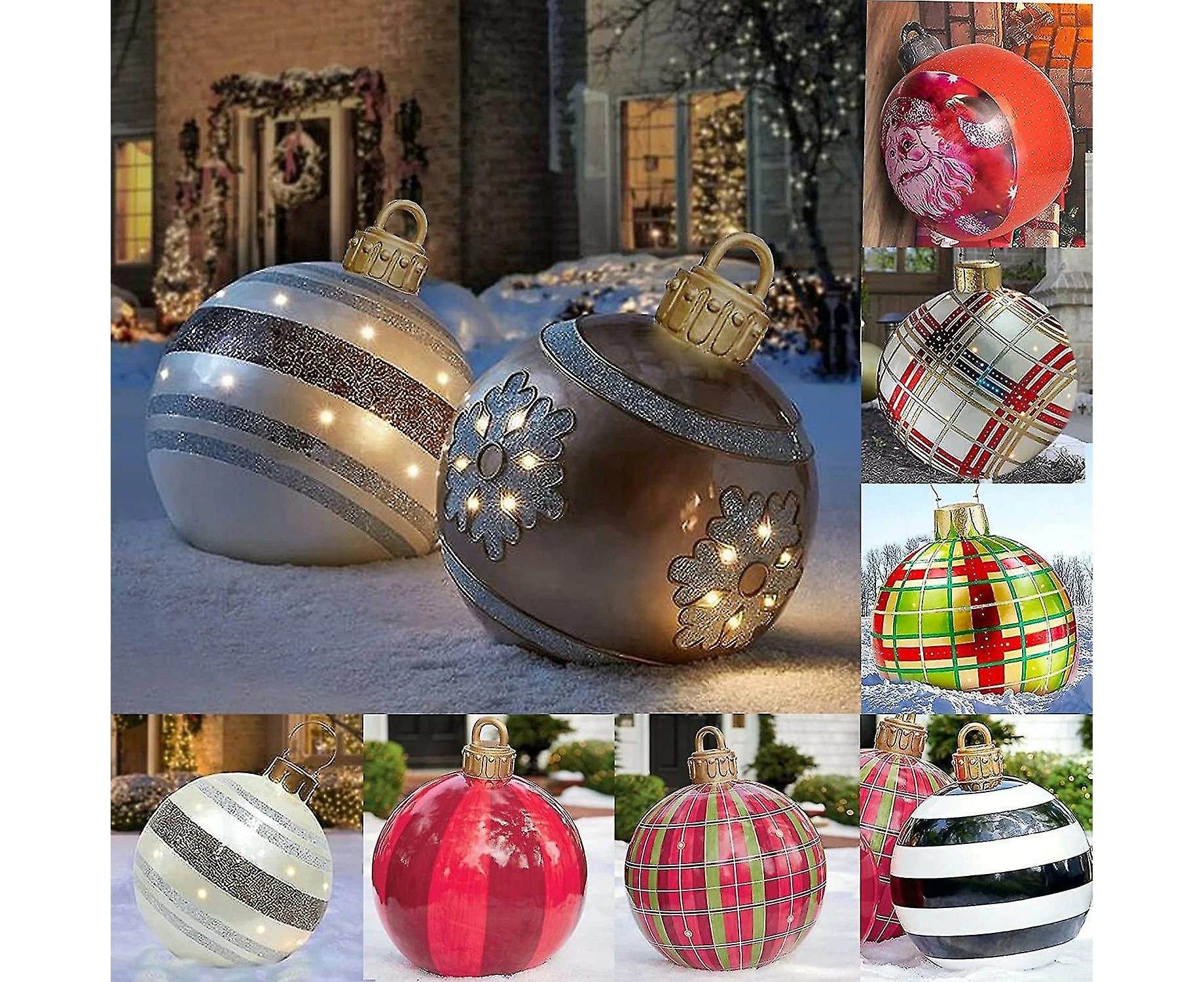 Gigbuff Cam Christmas Inflatables Decorated Ball, Christmas Inflatables Ball Toy For Christmas Decor