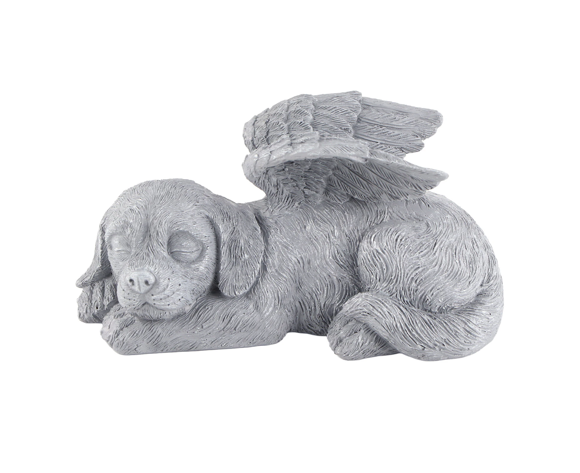 2024 Pet Memorial Statue Resin Sleeping Pet Angel Garden Sculpture for Pet Memorial Gravestone Ornament Angel Dog