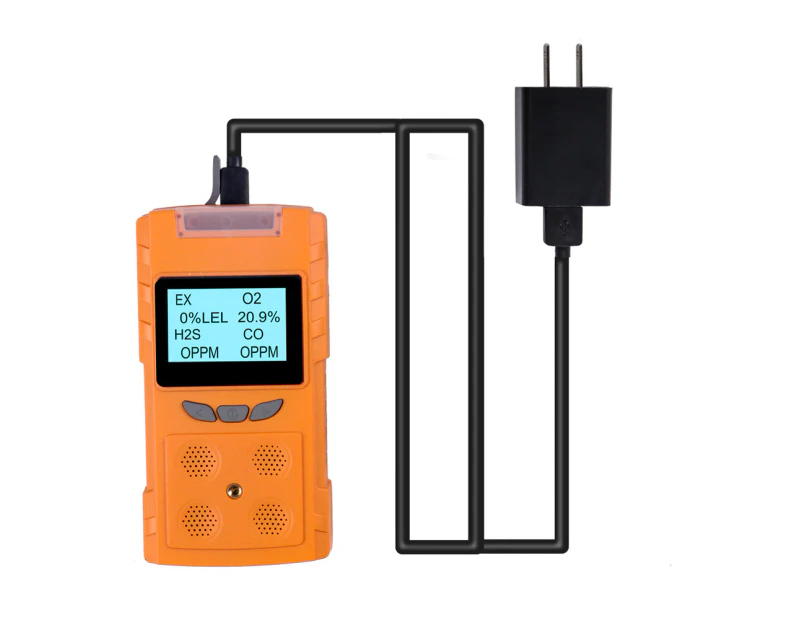 LOYOUTH LCD Display Multifunctional Handheld Portable Gases detector 4 In 1 Gases Detector H2S Carbon Monoxide Oxygen Combustible Gases Analyzer