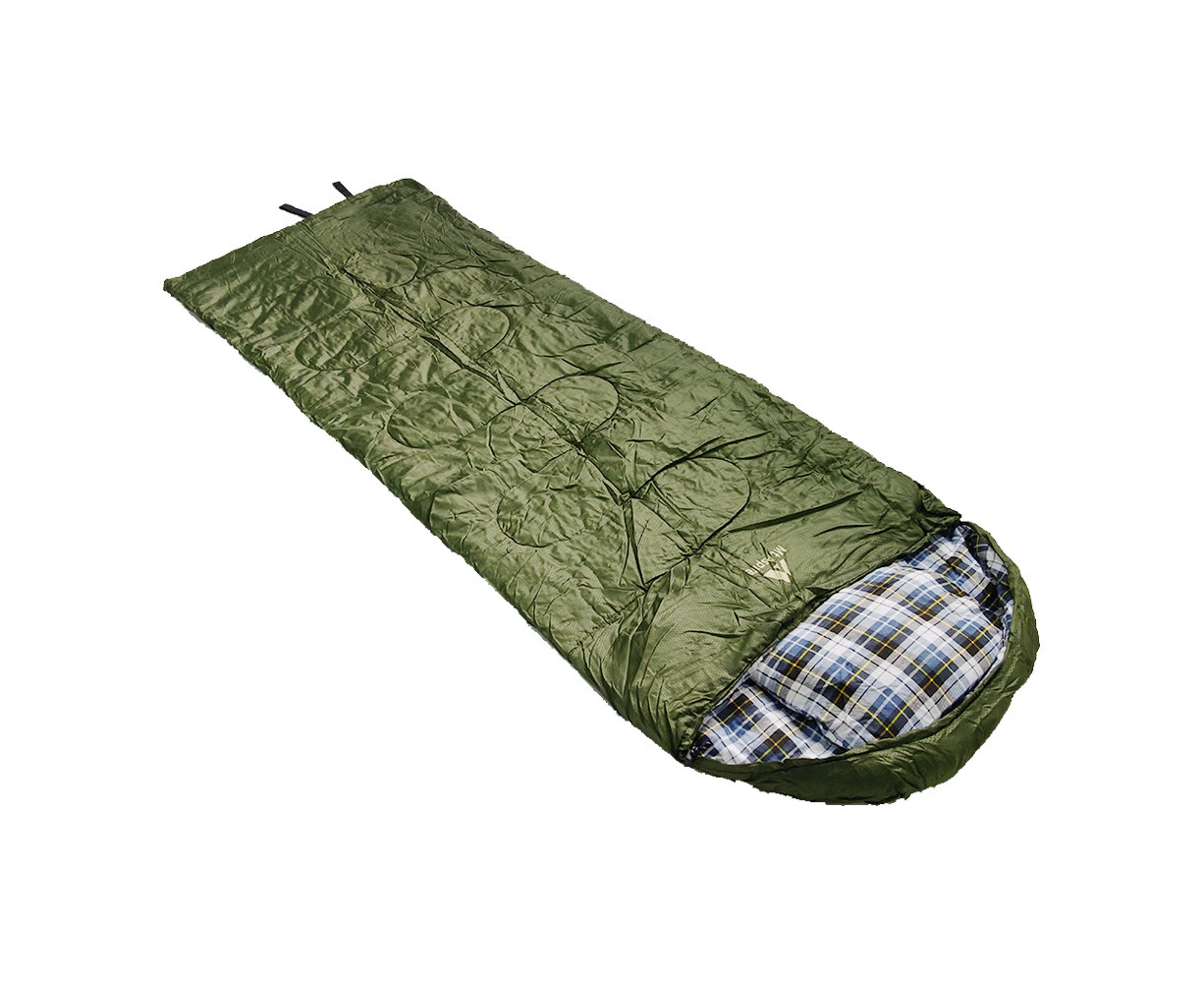 Mt Aspire Kids Sleeping Bag Single Camping Hiking Winter Thermal -10C Army Green