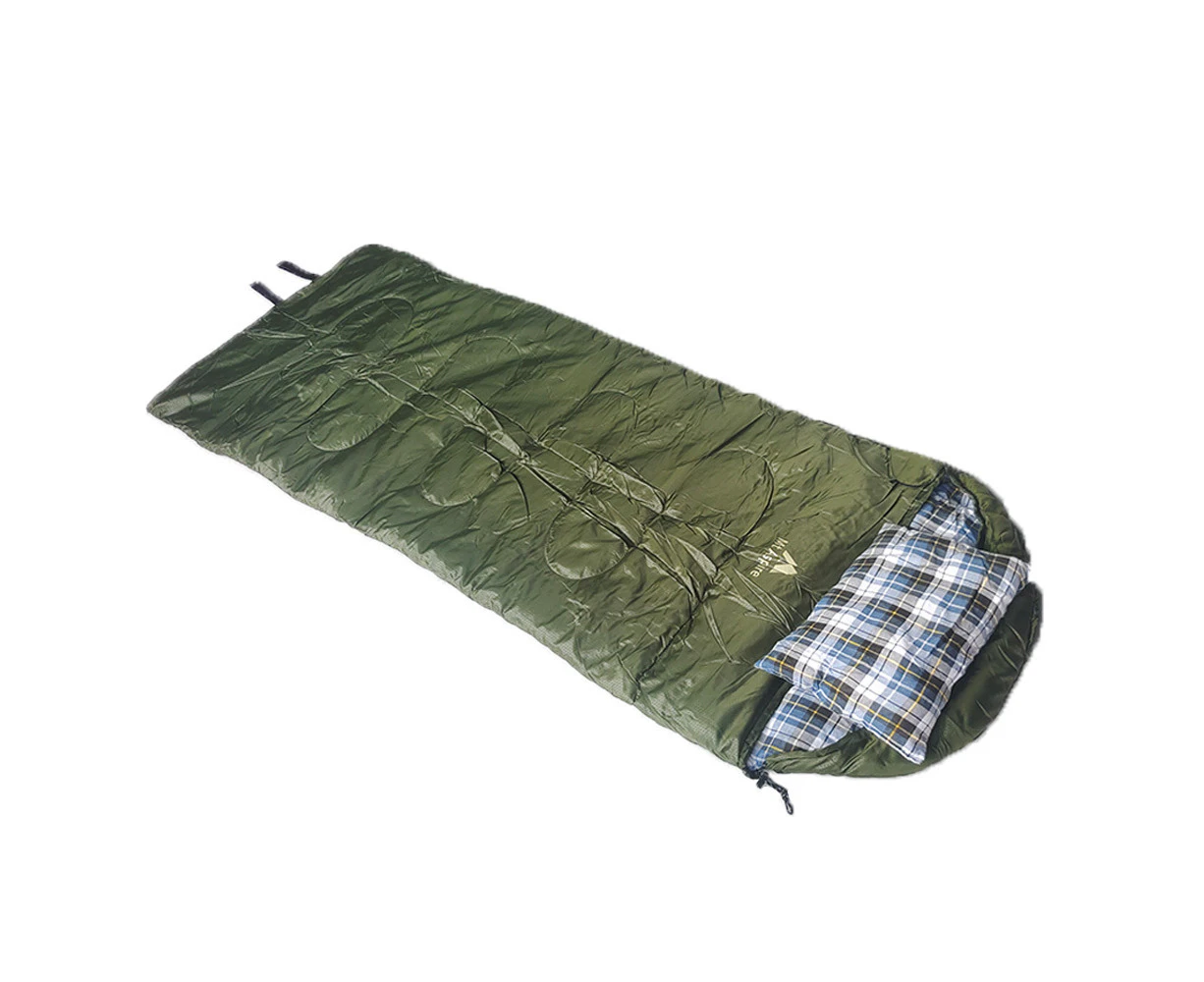 Mt Aspire Sleeping Bag Single Camping Hiking Winter Thermal -10C Army Green