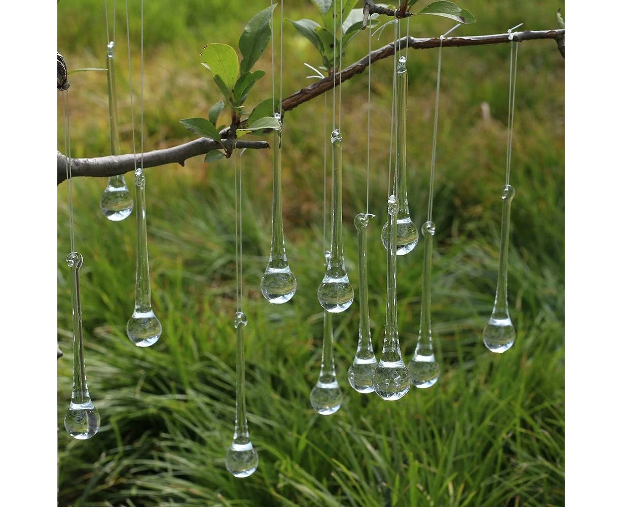 10 pcs Christmas tree decorations icicles ice drops glass pendants for hanging Christmas decorations