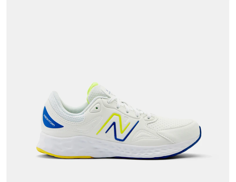 New Balance Youth Fresh Foam 76T V1 Running Shoes - White/Blue/Yellow