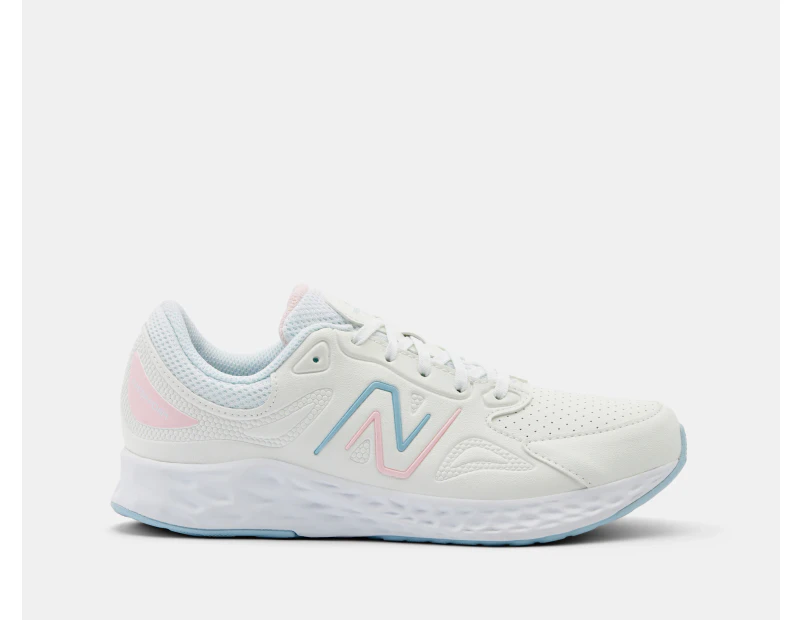 New Balance Youth Girls' Fresh Foam 76T V1 Running Shoes - White/Pink/Blue