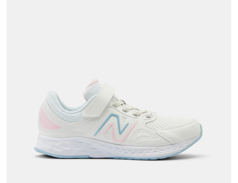 New Balance Girls' Fresh Foam 76T V1 Running Shoes - White/Pink/Blue