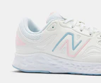 New Balance Youth Girls' Fresh Foam 76T V1 Running Shoes - White/Pink/Blue