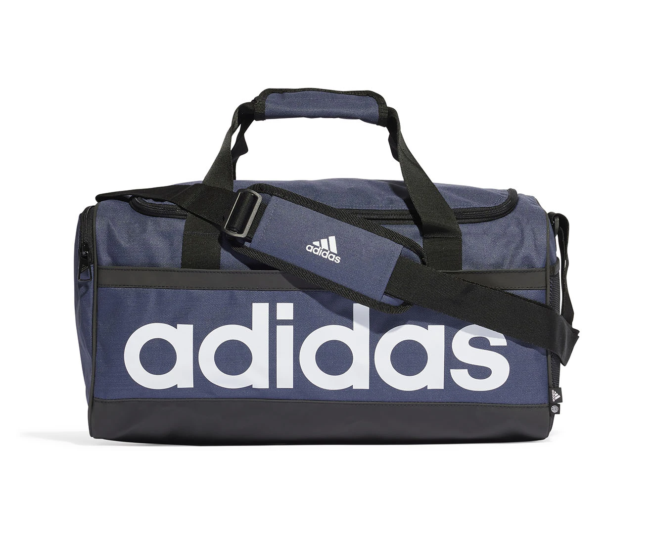 Adidas 39L Essentials Linear Medium Duffle Bag - Shadow Navy/Black/White