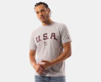 Russell Athletic Men's Lewis Tee / T-Shirt / Tshirt - Light Marle