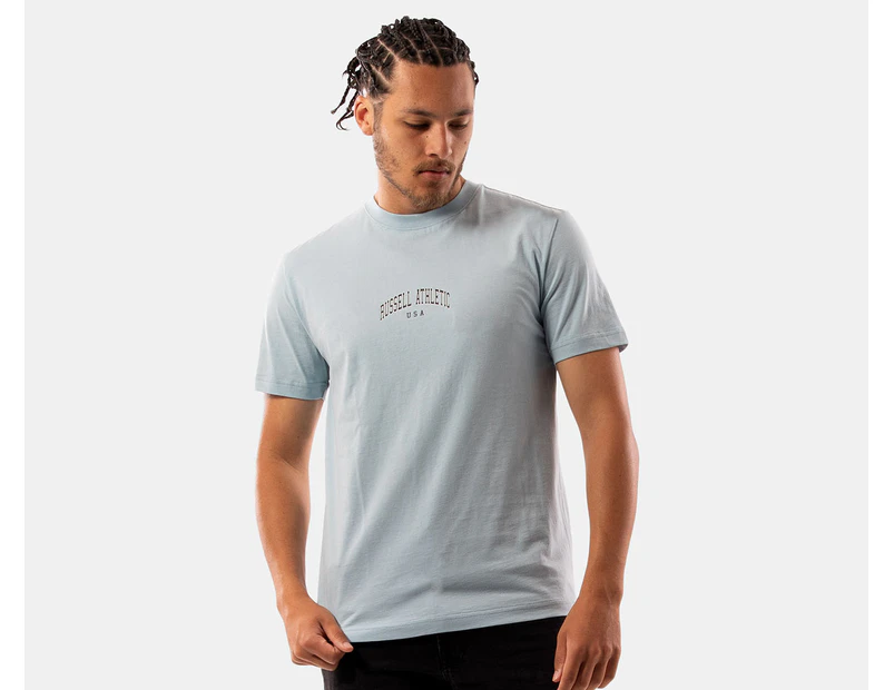 Russell Athletic Men's Batten Short Sleeve Tee / T-Shirt / Tshirt - Aviary Blue