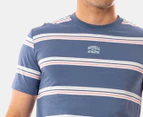 Russell Athletic Men's Malibu Stripe Tee / T-Shirt / Tshirt - Seal