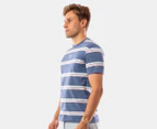 Russell Athletic Men's Malibu Stripe Tee / T-Shirt / Tshirt - Seal