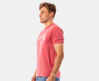 Russell Athletic Men's Big Arch Logo Tee / T-Shirt / Tshirt - Cranberry